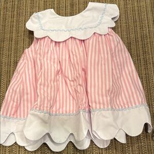 The Beaufort Bonnet Company Pink and White Striped Kids Set